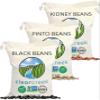 CLEAR CREEK Washington State Grown Black Beans, Pinto and Kidneys | 12 LB (3-4 lb Bags) | Non-GMO | Vegan | Kosher | Non-Irradiated | Dry Black Beans | Frijoles Negros view 1