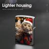 Custom Christmas Cat Lighter Case Personalized Metal Lighter Cover Holder Reusable Shockproof Protective Lighters Without Insert Gift for Men Women Dad Husband view 4