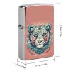 Custom Tiger Pattern Lighter Case Personalized Metal Lighter Cover Holder Reusable Shockproof Protective Lighters Without Insert Gift for Men Women Dad Husband view 2