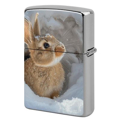 Custom Rabbit Lighter Case Personalized Metal Lighter Cover Holder Reusable Shockproof Protective Lighters Without Insert Gift for Men Women Dad Husband