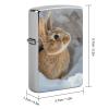 Custom Rabbit Lighter Case Personalized Metal Lighter Cover Holder Reusable Shockproof Protective Lighters Without Insert Gift for Men Women Dad Husband view 2