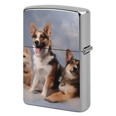 Custom Dogs Lighter Case Personalized Metal Lighter Cover Holder Reusable Shockproof Protective Lighters Without Insert Gift for Men Women Dad Husband