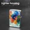 Custom Colorful Balloon Painting Lighter Case Personalized Metal Lighter Cover Holder Reusable Shockproof Protective Lighters Without Insert Gift for Men Women Dad Husband view 4