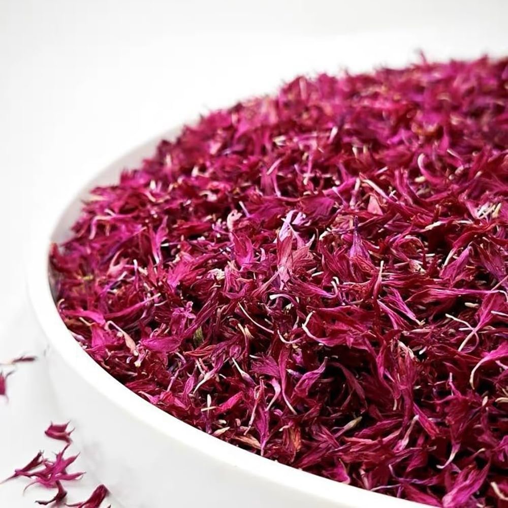 10g Pink Cornflower Petals Edible Dried Flowers for Cake Decorating, Dessert Toppings, Candle Making, Soap Making, and Crafting All-Natural, Food Grade (Red)
