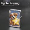 Custom Happy Little Dog Lighter Case Personalized Metal Lighter Cover Holder Reusable Shockproof Protective Lighters Without Insert Gift for Men Women Dad Husband view 4