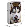 Custom Stupid Husky Dog Lighter Case Personalized Metal Lighter Cover Holder Reusable Shockproof Protective Lighters Without Insert Gift for Men Women Dad Husband view 2