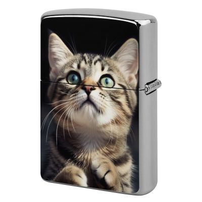 Custom Cat Lighter Case Personalized Metal Lighter Cover Holder Reusable Shockproof Protective Lighters Without Insert Gift for Men Women Dad Husband