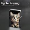 Custom Cat Lighter Case Personalized Metal Lighter Cover Holder Reusable Shockproof Protective Lighters Without Insert Gift for Men Women Dad Husband view 4