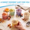 Honeydak 200 Pcs 5 oz Candy Color Paper Ice Cream Cups Bulk Multicolor Mini Paper Bowls Disposable Dessert Container for Summer Ice Cream Sundae Wedding Birthday Party Supplies view 4