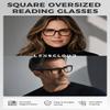 LensCloud Reading Glasses for Women Men Square Tortoise, Blue Light Computer Readers with Spring Hinges, Stylish Readers(Tortoise.Grey Tortoise 1.75) view 2