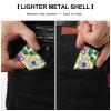 Custom with Green Circle Lighter Case Personalized Metal Lighter Cover Holder Reusable Shockproof Protective Lighters Without Insert Gift for Men Women Dad Husband view 3