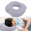 Oyhhalginate Ear Side Sleeping Pillow with Ear Holes, Donut Ear Pillow for Side Sleepers, Cotton Linen Pillowcase Reduce Ear Friction, Large Opening Ear Hole Pillow for Earphones view 3
