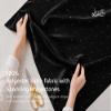 LEEQE Black Satin Ribbon with Rhinestone 6" x 25 Yards Shiny Heat Transfer Decorative Ribbon for Gift Wrapping Party Decoration Bouquets Hair Bows view 4