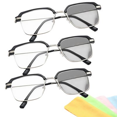 2026 New Automatic Color Changing Reading Glasses For WomenMen,Smart Autofocus Glasses For Near And Far (3pcs silver, 2.5)
