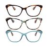 2SeeLife 3-Pack Large Cat Eye Reading Glasses for Women - Medium-Wide Faces, Durable Frame, Spring Hinges, Oversized Cateye Readers, Brown Tortoise, Rose-blue Tortoise, Turquoise, +1.50 view 1