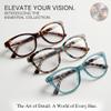 2SeeLife 3-Pack Large Cat Eye Reading Glasses for Women - Medium-Wide Faces, Durable Frame, Spring Hinges, Oversized Cateye Readers, Brown Tortoise, Rose-blue Tortoise, Turquoise, +1.50 view 2