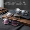 2SeeLife 3-Pack Wood Tone TR-90 Reading Glasses for Men Medium-Wide Fit, Durable & Sturdy Frame, Spring Hinges, Premium Readers, Gray, Brown, Sun Readers - Gray, +1.00 view 4
