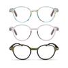 2SeeLife 3-Pack Small Round Reading Glasses for Men & Women Narrow-Medium Fit, Sturdy Frame, Spring Hinges, Premium Retro Readers, Aqua Blue, Clear Tortoise, Frosted Dark Green, +1.25 view 1