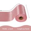 LEEQE Pink Satin Ribbon with Rhinestone 4" x 25 Yards Shiny Heat Transfer Decorative Ribbon for Gift Wrapping Party Decoration Bouquets Hair Bows view 2