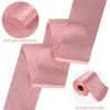LEEQE Pink Satin Ribbon with Rhinestone 4" x 25 Yards Shiny Heat Transfer Decorative Ribbon for Gift Wrapping Party Decoration Bouquets Hair Bows view 3