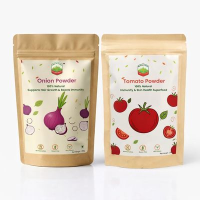Buds Of Taste Fresh Onion & Tomato Combo Pack | Natural Vegetables for Daily Cooking, Curries, Gravies, Salads & Indian Recipes | Farm Fresh Kitchen Essentials
