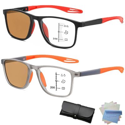 2026 Photochromic Multifocal Reading Glasses Men,Automatic Zoom Ultra-Light Reading Glasses High-Definition (2PCS-C,100)