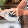 Stainless Steel Scrubber with Handle Removable Metal Scouring Pad for Cast Iron Pans, Stove Grates & Kitchen Sinks, Rustproof Dish Scraper for Burnt Food, 3.54"x2.76"x2.76" (2,Large) view 4