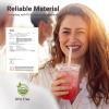 WANNADAY 100 Set 21 oz Round Bottom Clear Plastic Cups with Lids and Straws, Disposable Iced Coffee Cups with Lids To Go Cold Drink Cups for Smoothie, Juice, Milkshake view 4
