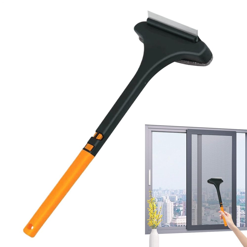 Window Screen Cleaning Brush, Mesh Squeegee Brush for Glass Screens, Screens Glass Cleanings Brushs Squeegee, Multifunctional Window Cleaner Tool for Screen Sofa Wall Cleanings