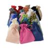10pcs/lot Drawstring Linen Bags Pouches Big Size 15x20 17x23 20x30cm Home Storage Packaging Bag For Clothes(Deep beige,17x23cm (6.7x9.1in)) view 3