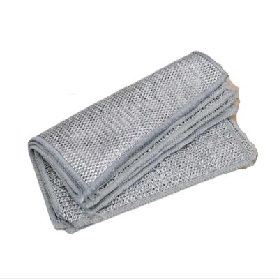 10-20PCS 25 * 25cm Magic Cleaning Cloth Thickened Double -Sided Metal Steel Wire Rags Kitchen Dish Pot Washdishing Cloths(10PCS,Single Layer)