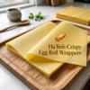 Vietnamese Square Rice Paper Wrappers Crispy Egg Roll Wrappers Non-GMO, No Preservatives Golden Spring Roll Wraps for Frying Deep Fry Secret for Extra Crunch, 8.6"/ 22cm (Yellow - 2 Packs) view 3