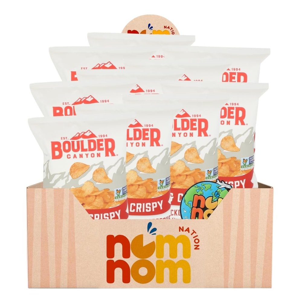 Chips Thin Crsp Hkry Bbq 6 oz Bags Bbq Chips Snack Chips Potato Variety Pack Style Kettle Inspired Crunchy Chips Healthy Snack 10 count with Refrigerator Magnet Good Crisp Flavor