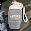 AMMO Grenade Shaker Water Bottle 20oz Gym Fitness Protein Shaker Leak Proof Pre Workout Water Bottle Durable Easily Portable (Arctic WHITE) view 3