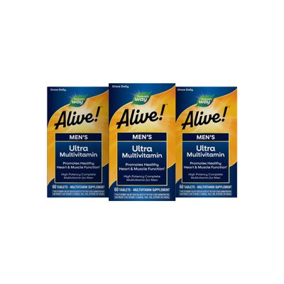 Nature's Way Alive! Mens Daily Ultra Potency Multivitamin, 60 ct x3