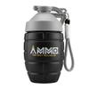 AMMO Grenade Shaker Water Bottle 20oz Gym Fitness Protein Shaker Leak Proof Pre Workout Water Bottle Durable Easily Portable (Industrial GREY) view 1