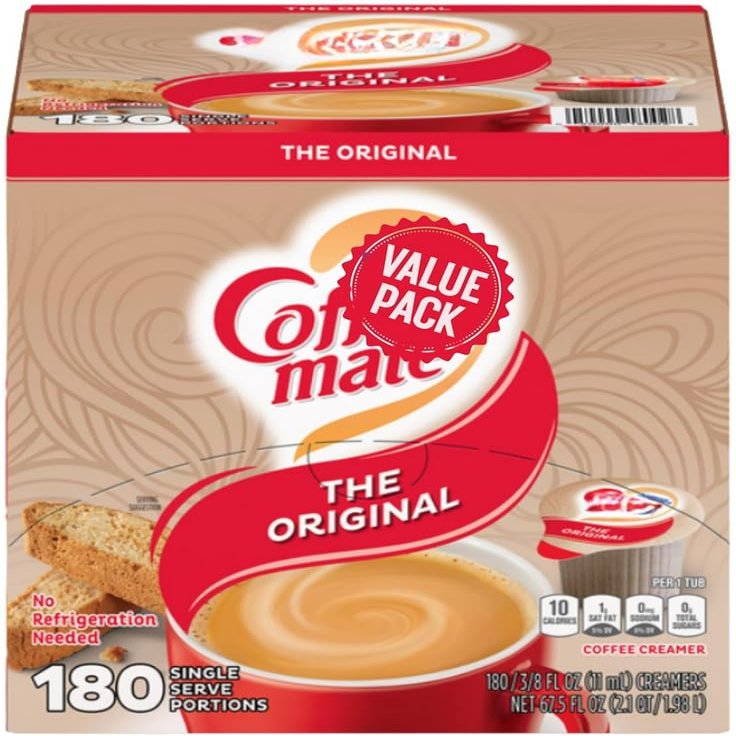 Original Coffee Creamer Singles, Liquid Creamer Singles, Non-Dairy, 0.38 fl oz, 180 ct