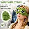 3D Frog Sleep Mask, 3D Funny Sleep Mask, Soft Comfortable Frog Eye Mask with Adjustable Straps, Ideal for Travel, Naps and Night Sleep (2pcs) view 2