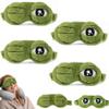 3D Frog Sleep Mask for Women Men, 100% Blackout Sleeping Eye Cover with Adjustable Eyelids, Ultra-Soft Contoured Blindfold for Travel Naps & Fun Prank Gifts, Green (4PCS)