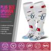 cerpite Plus Size Compression Socks, 20-30mmHg, Wide Calf for Women and Men view 2