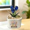 Certykllp Personalized Mother Day Glass Tulip Flower Potted Custom I Love You Mom Glass Everlasting Tulips Plant in Ceramic Pot Mother Day Keepsake Gift Forever Tulip view 3