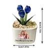 Certykllp Personalized Mother Day Glass Tulip Flower Potted Custom I Love You Mom Glass Everlasting Tulips Plant in Ceramic Pot Mother Day Keepsake Gift Forever Tulip view 4