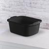Versatile Use Large Capacity 18 Qt. Dishpan, Multi-Purpose Plastic Wash Tub, Kitchen, Sink, Black view 3