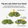 3D Frog Sleep Mask for Women Men, 100% Blackout Sleeping Eye Cover with Adjustable Eyelids, Ultra-Soft Contoured Blindfold for Travel Naps & Fun Prank Gifts, Green (2PCS) view 2