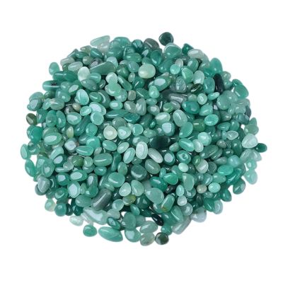 Natural Polished Green Aventurine Tumbled Chips Crushed Crystal Stone, 7-9mm Healing Crystal Chips Bulk Healing Reiki Crystal Stones for Jewelry Making Home Decoration
