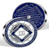 21 Year NA Sobriety Coin, Rotating Rhombus Recovery Medallion view 1