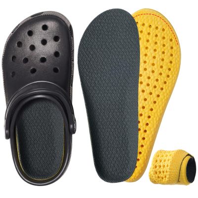 Mirvosa Comfort Insoles for Crocs Clogs - Soft and Breathable Shoe Insoles Designed for Crocs Clogs - Trim to Fit Insert with U Heel Cup for All Day Comfort (Dark Gray, US M 10-10.5 / W 11.5-12)