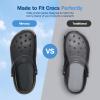Mirvosa Comfort Insoles for Crocs Clogs - Soft and Breathable Shoe Insoles Designed for Crocs Clogs - Trim to Fit Insert with U Heel Cup for All Day Comfort (Dark Gray, US M 10-10.5 / W 11.5-12) view 2