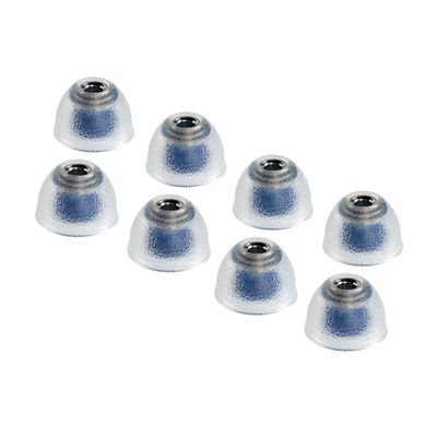 TANGZU Tang Sancai Noble IEM Eartips Replaceable Stainless Steel, Medical-Grade Hypoallergenic Liquid Silicone Earplugs for in-Ear Monitors (Blue Large-4 Pair)