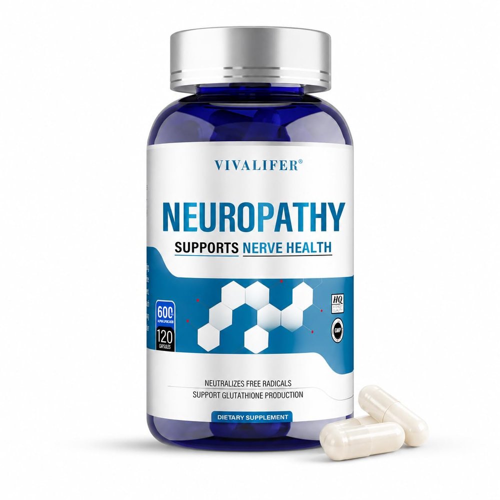 Nerve Savior for Neuropathy, 600mg Alpha Lipoic Acid with 300mg Benfotiamine, Nerve Support Supplement for Feet Hands Legs Tingling and Discomfort, 120 Capsules